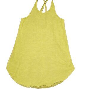 Lululemon Crossback Top Blouse Shirt Women Size 10 Green Neon